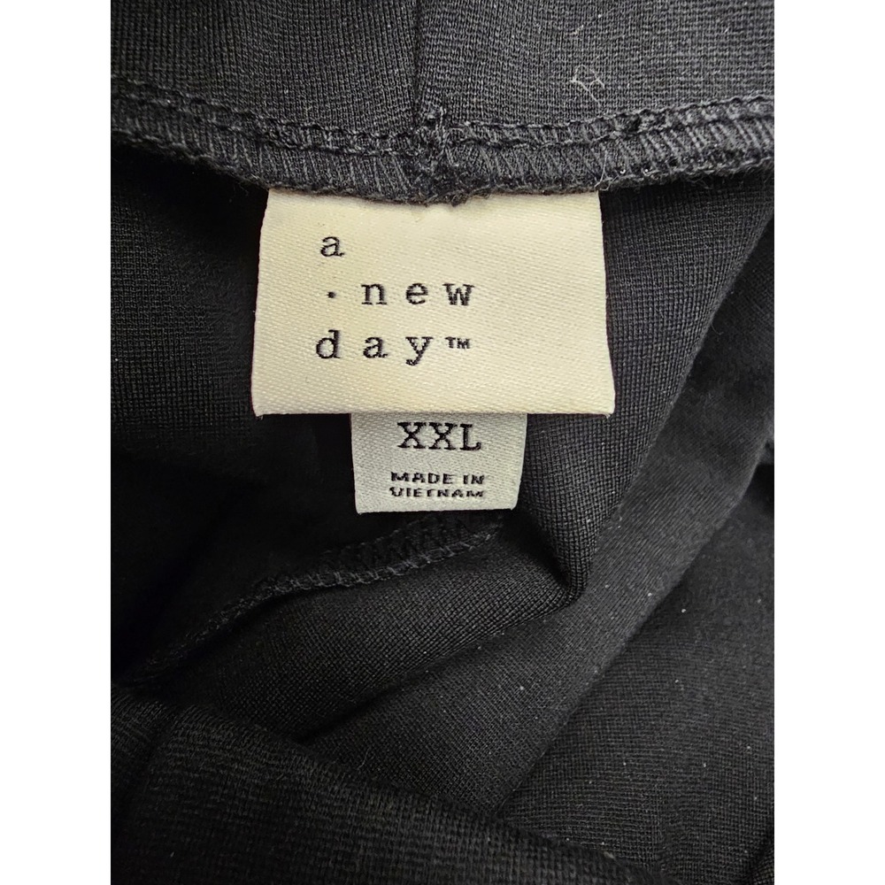 A New Day Womens Pull On Wide Leg Pants Black Rayon Blend Casual Size XXL - Picture 4 of 7